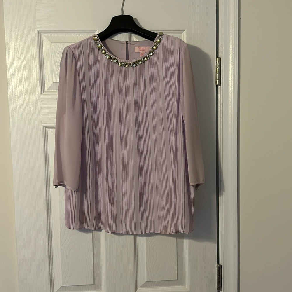 Ted Baker Size 4 Blouse with jewels